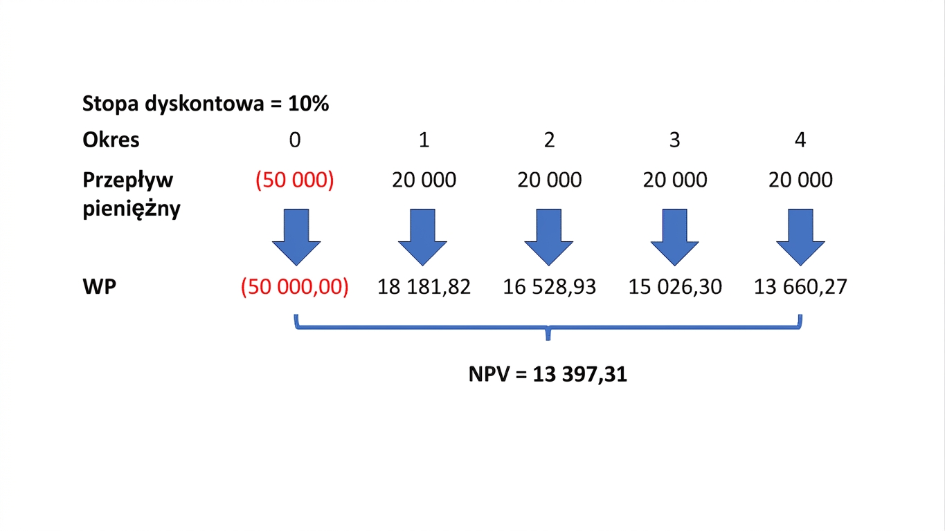 przykład formuły NPV