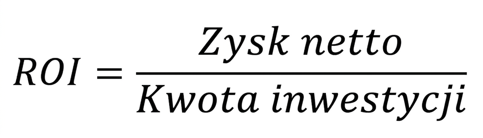 wzór na zwrot z inwestycji