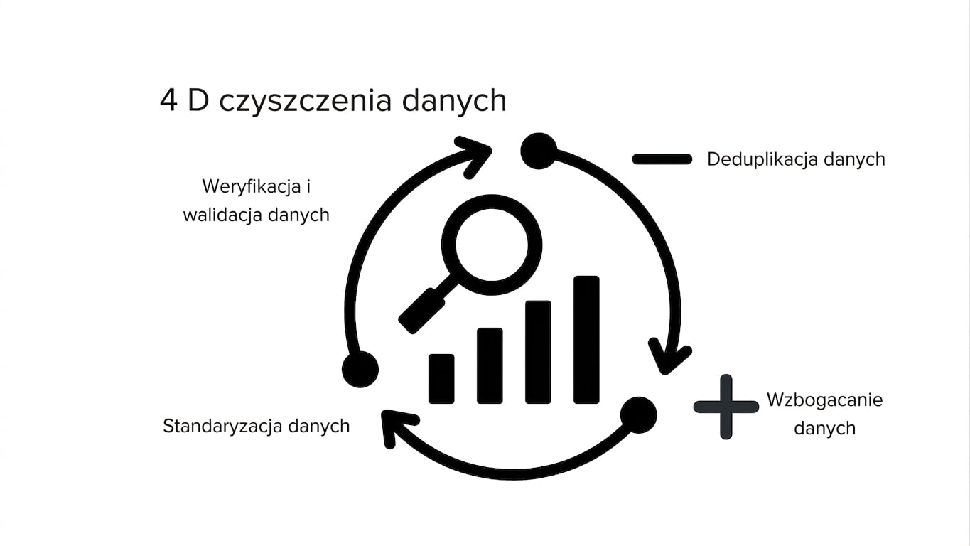 Koło ilustrujące proces czyszczenia danych