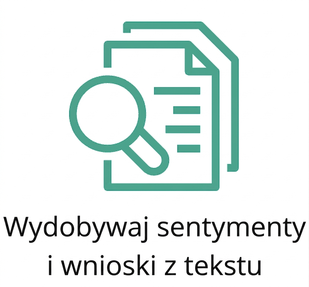 Ikona ekstrakcji nastrojów z tekstu.
