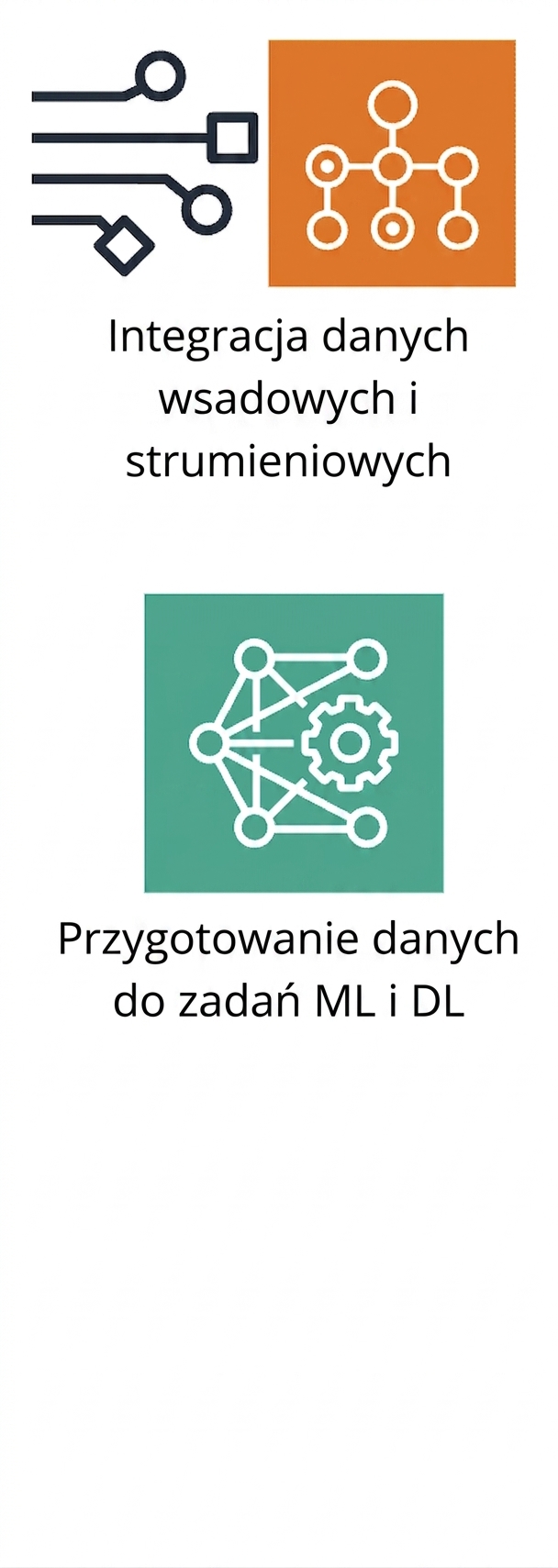 Ikona przedstawiająca przygotowanie danych do ML.