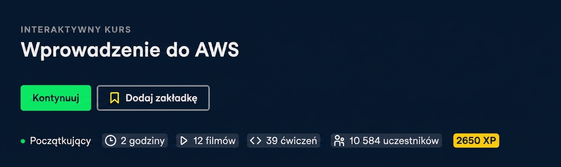 Kurs Wprowadzenie do AWS