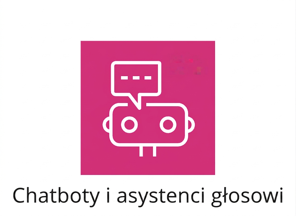 Ikona przedstawiająca chatboty i asystentów głosowych.