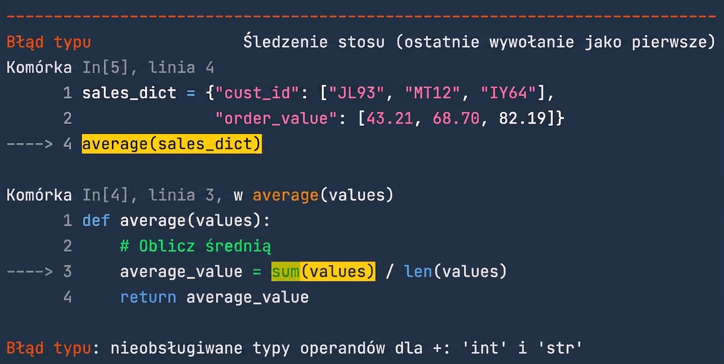 Traceback z TypeError