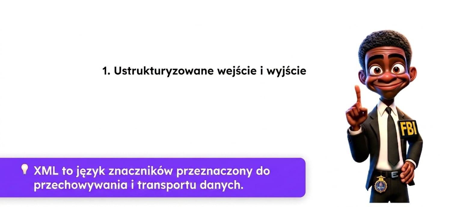 Grafika przedstawia rysunkowego agenta FBI unoszącego jeden palec