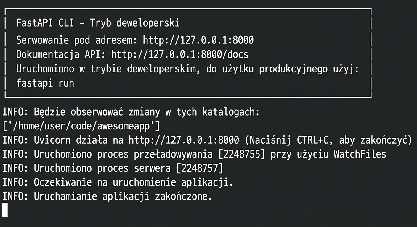 REPL z działającym FastAPI