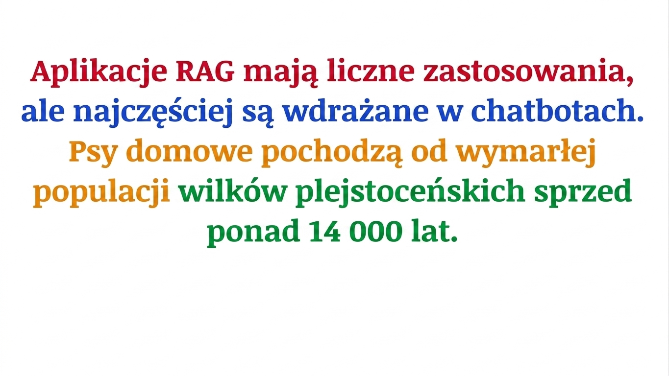 Akapit podzielony na podstawie znaków lub tokenów, co spowodowało utratę kontekstu.