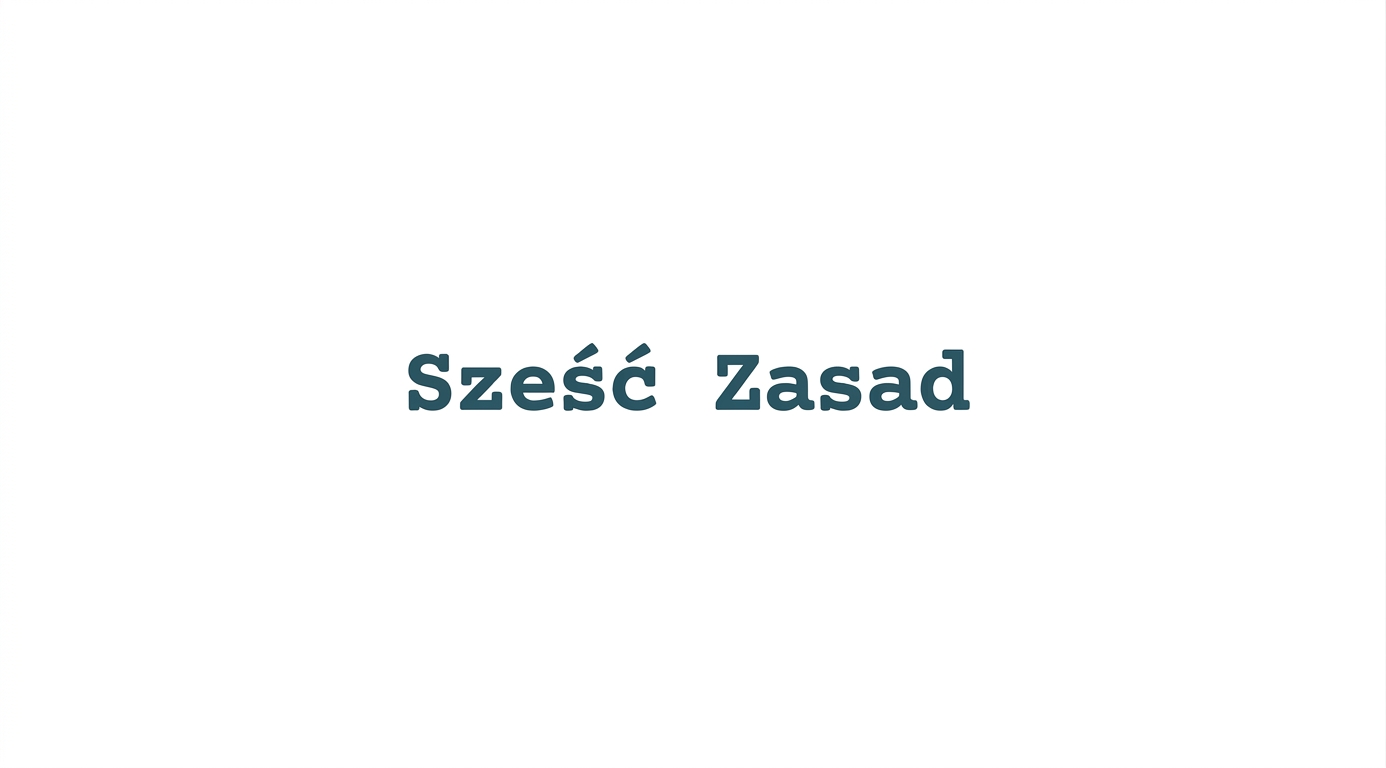 Tekst: sześć zasad