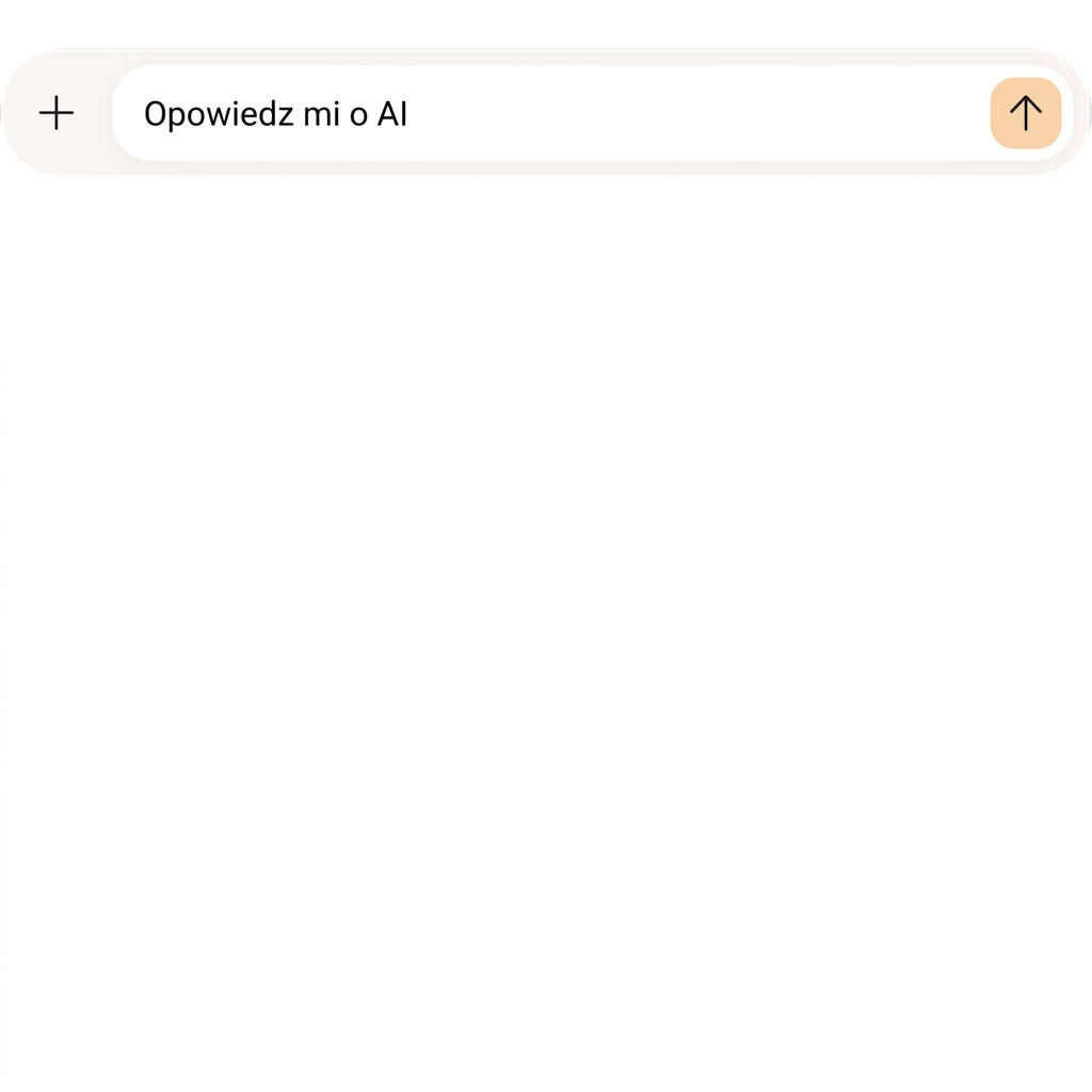 Prompt z pytaniem "Tell me about AI"