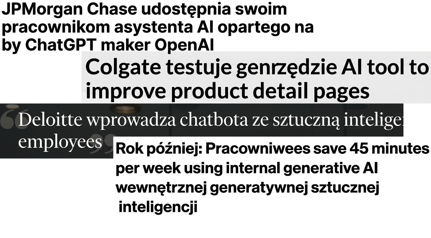 Nagłówki prasowe o firmach wdrażających modele GPT