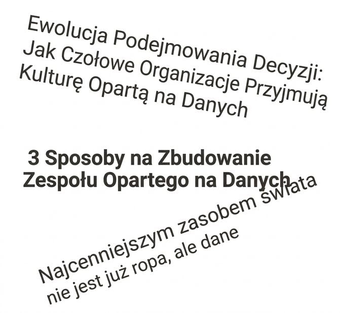 nagłówki o podejściu opartym na danych