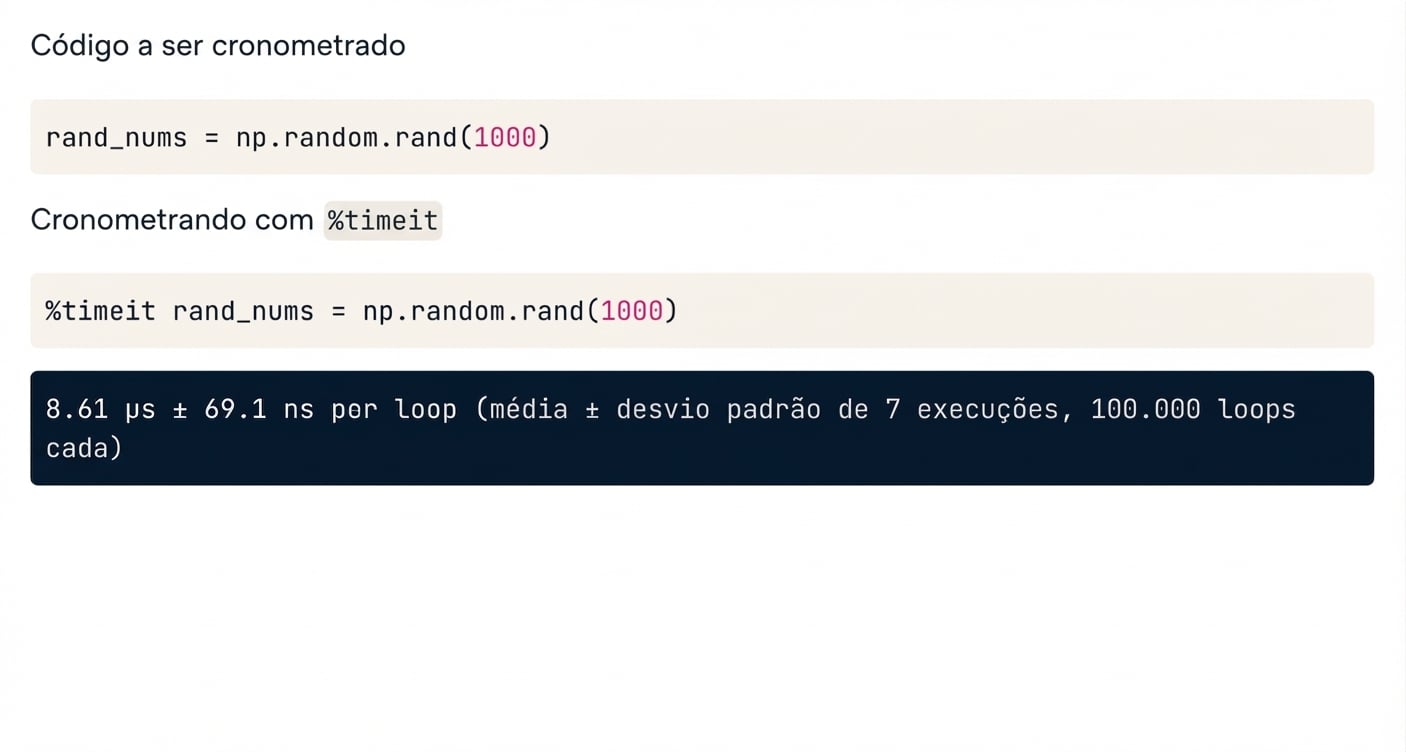alt="Saída do comando mágico timeit"