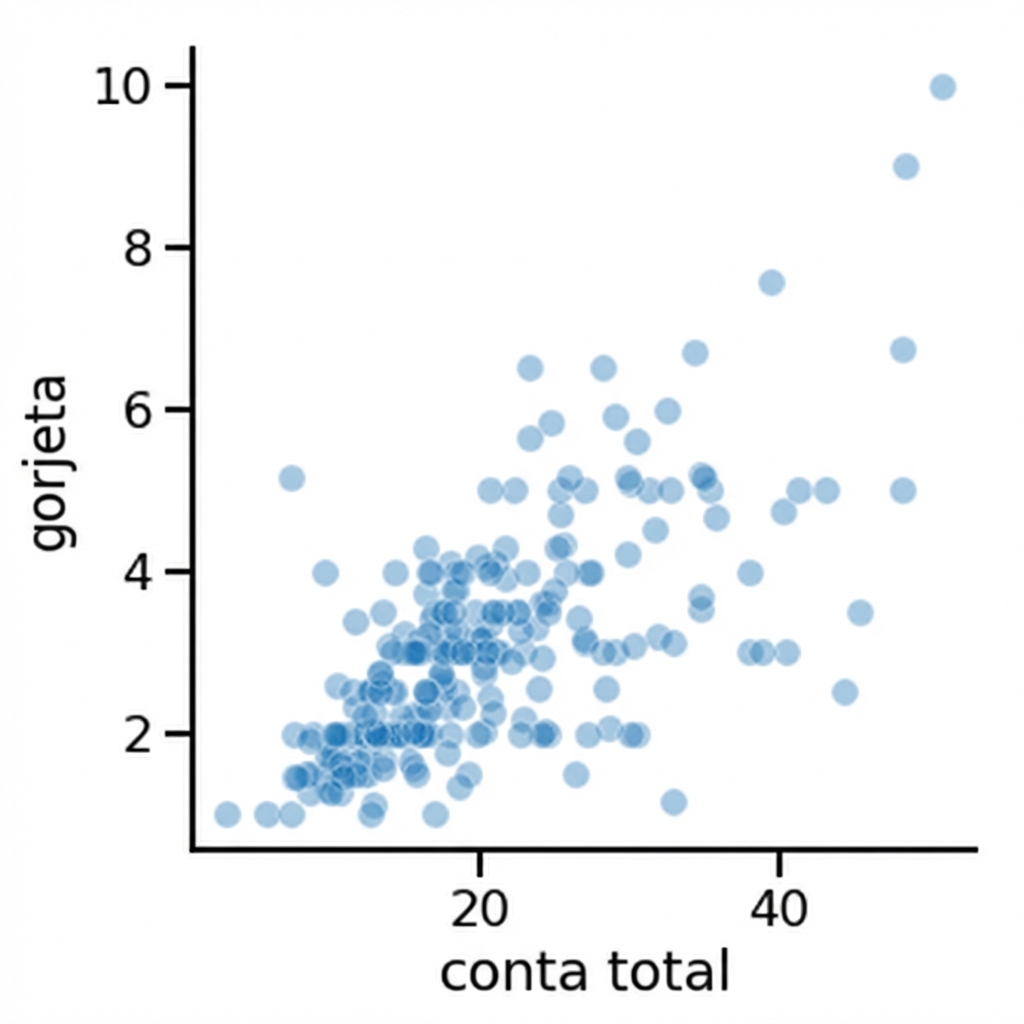 Gráfico de dispersão com pontos mais transparentes