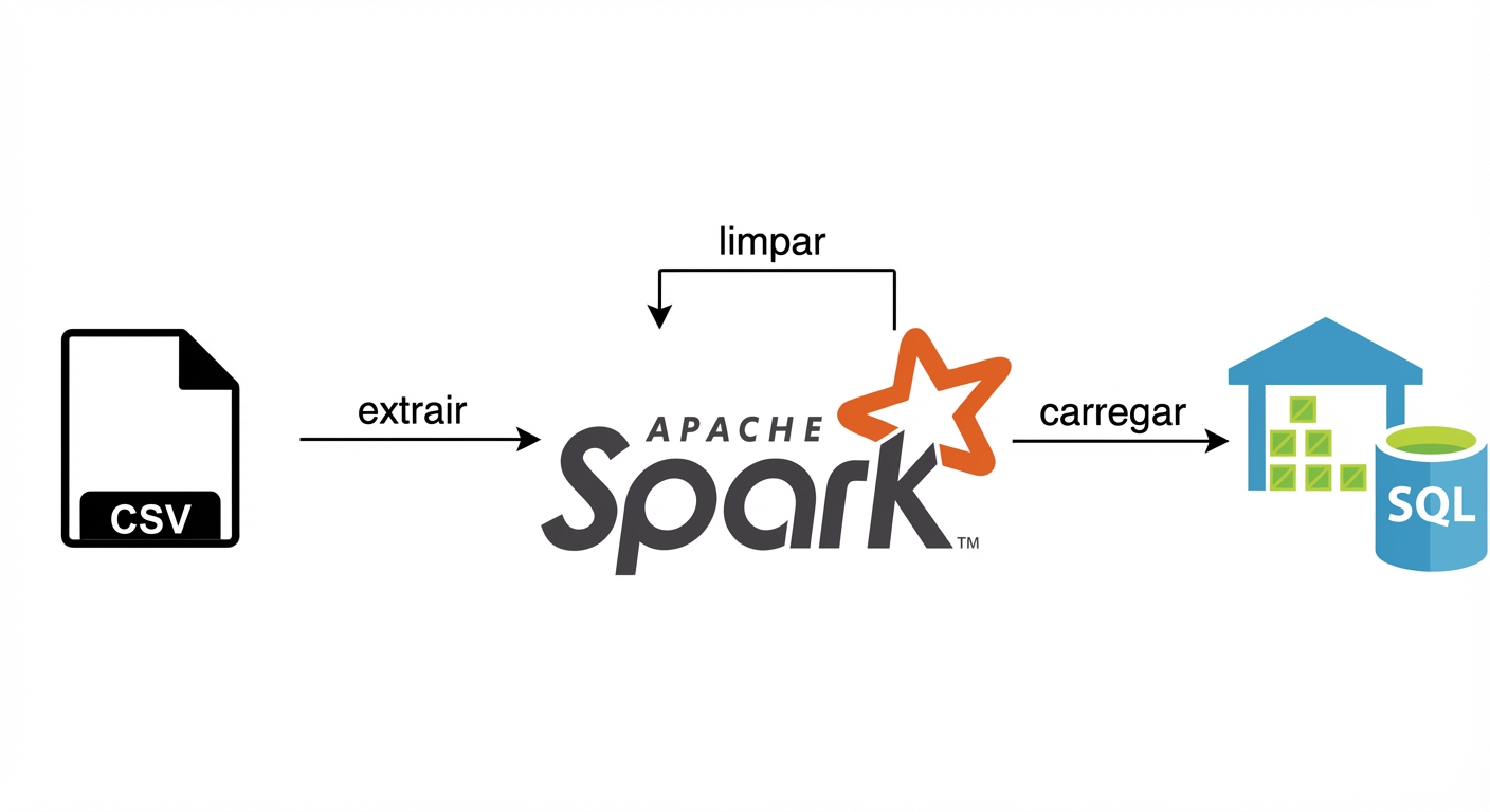 Pipeline simples que extrai de CSV usando Spark