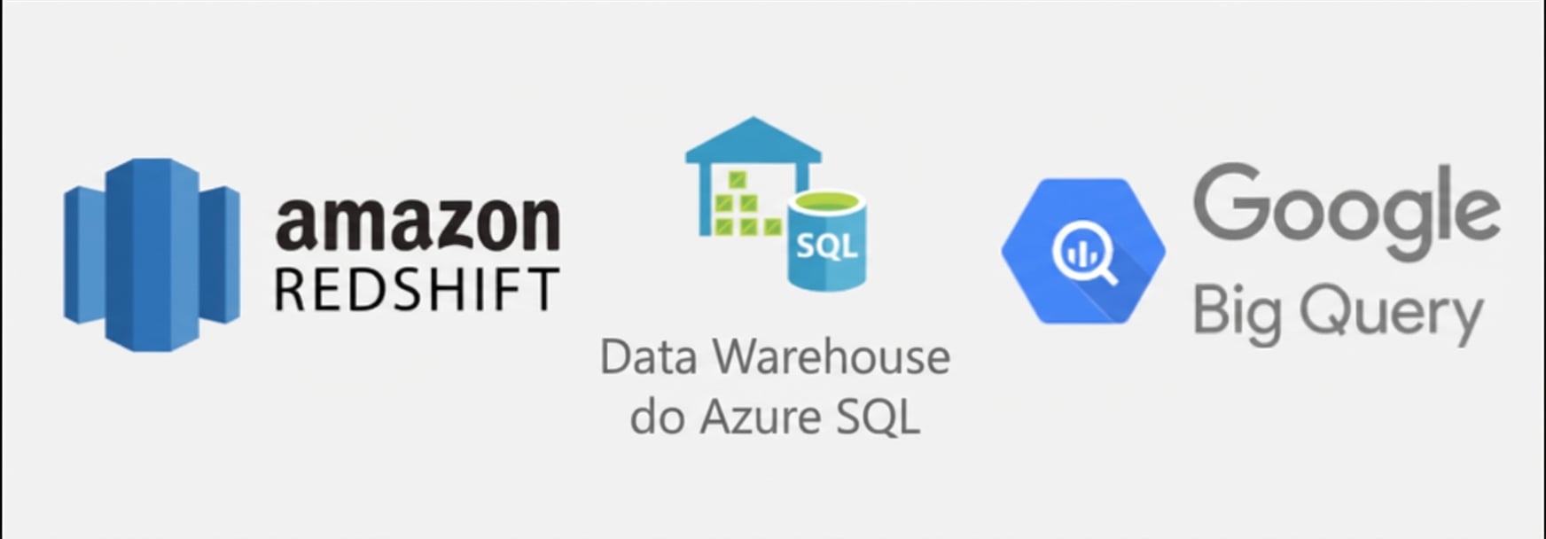 Amazon Redshift, Google Bog Query e Azure SQL Data Warehouse