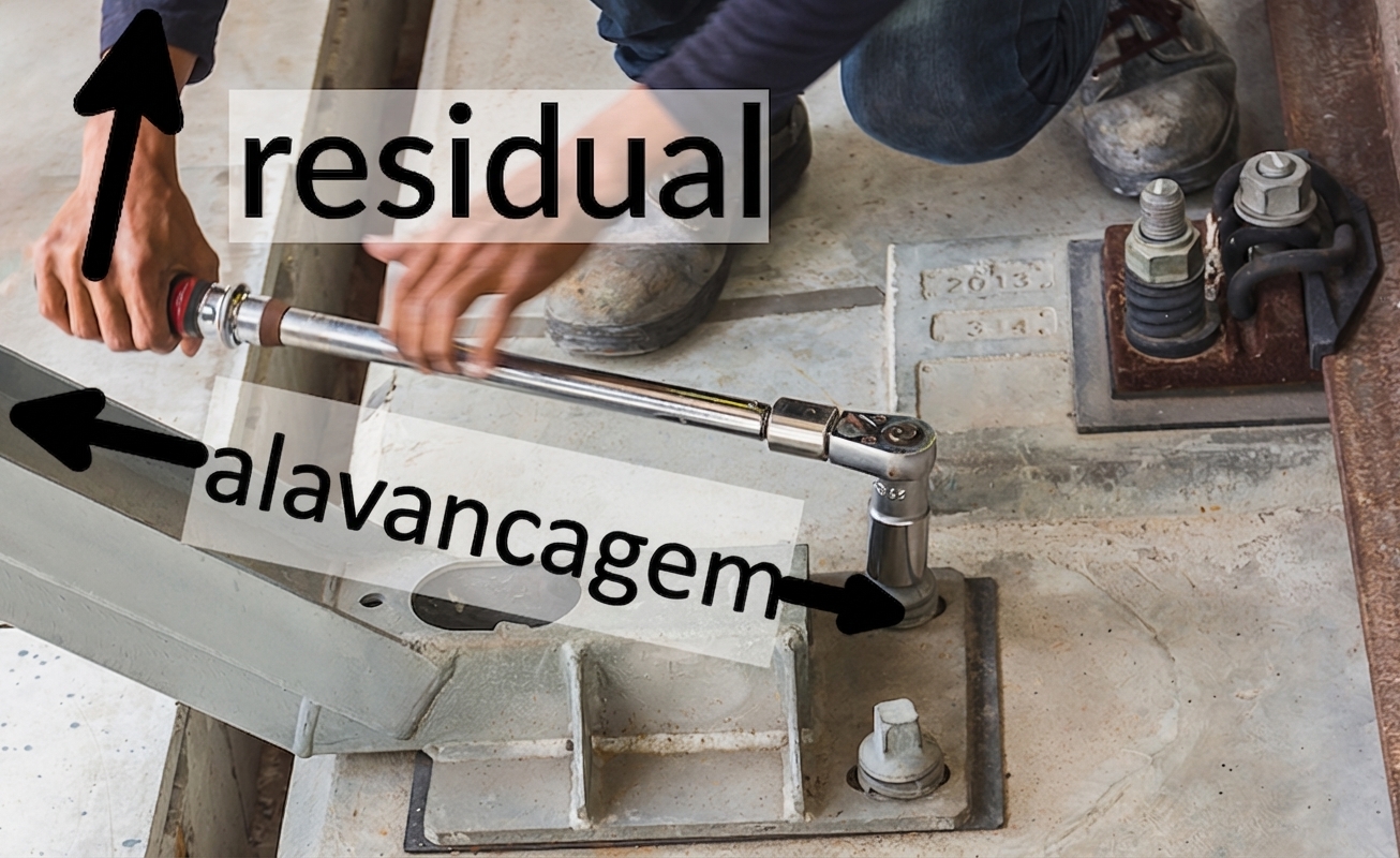 Uma pessoa girando uma chave inglesa