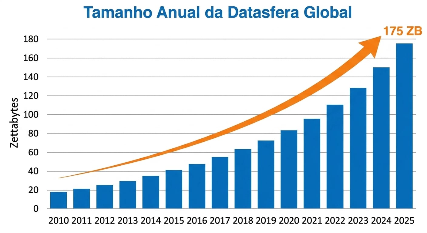gráfico mostrando o crescimento do big data