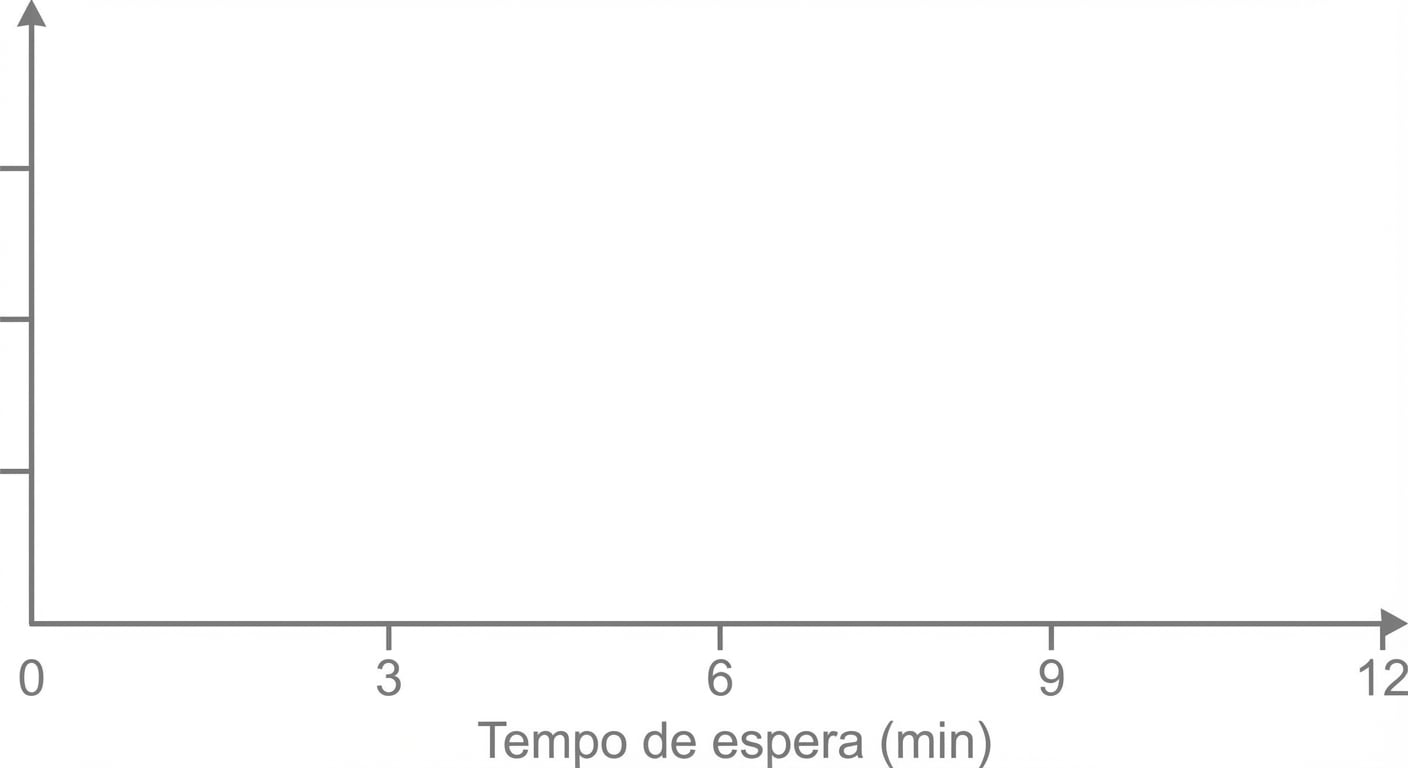 Conjunto de eixos com tempo de espera no eixo x