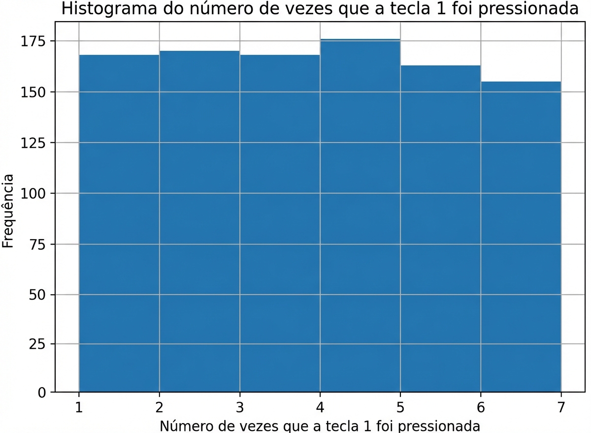 histograma de 1000 jogadas