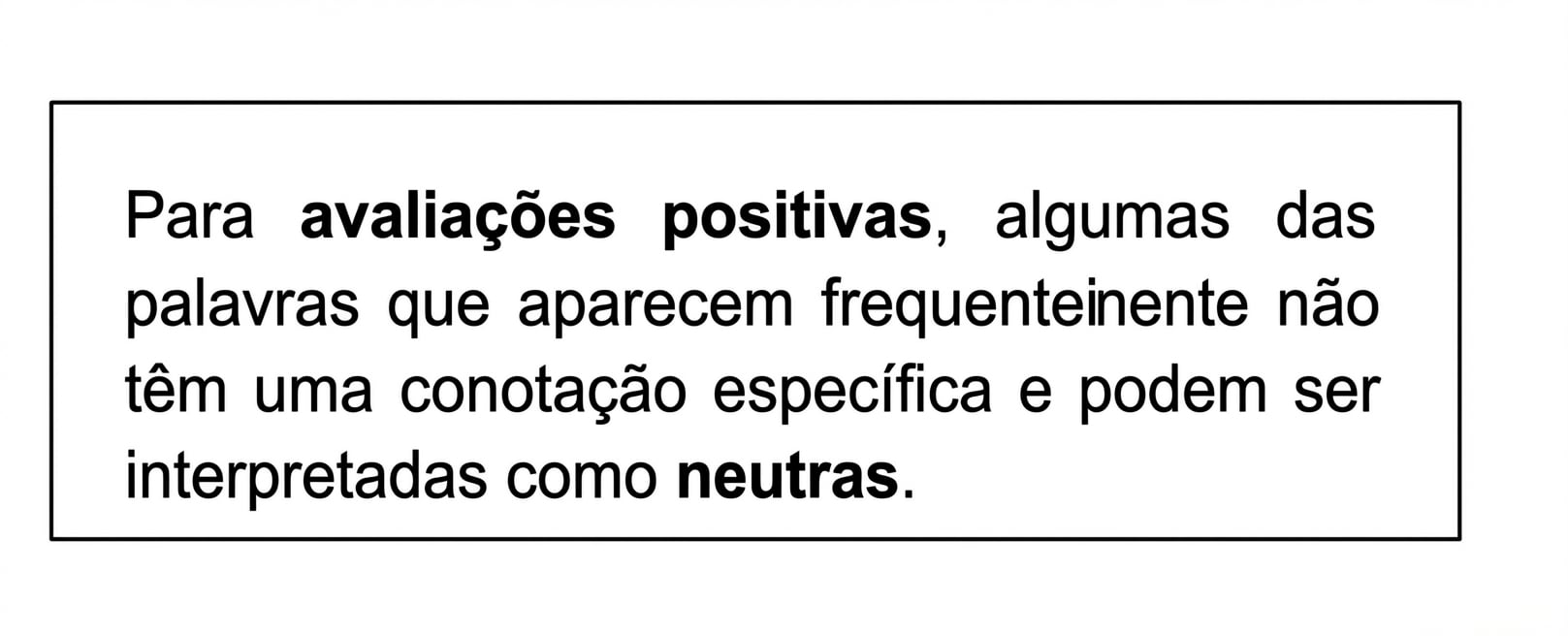 parágrafo com letras em negrito