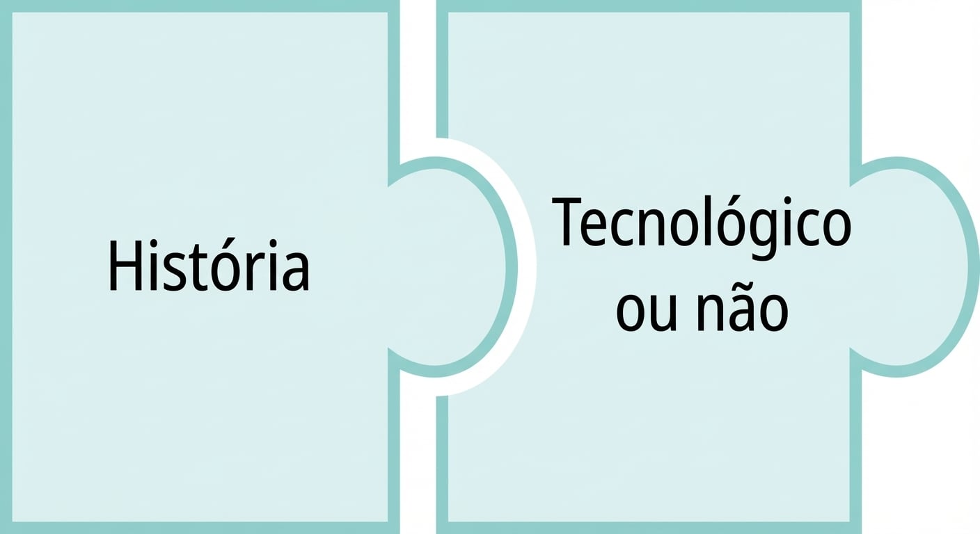 Peça de quebra-cabeça com a frase tech ou non-tech