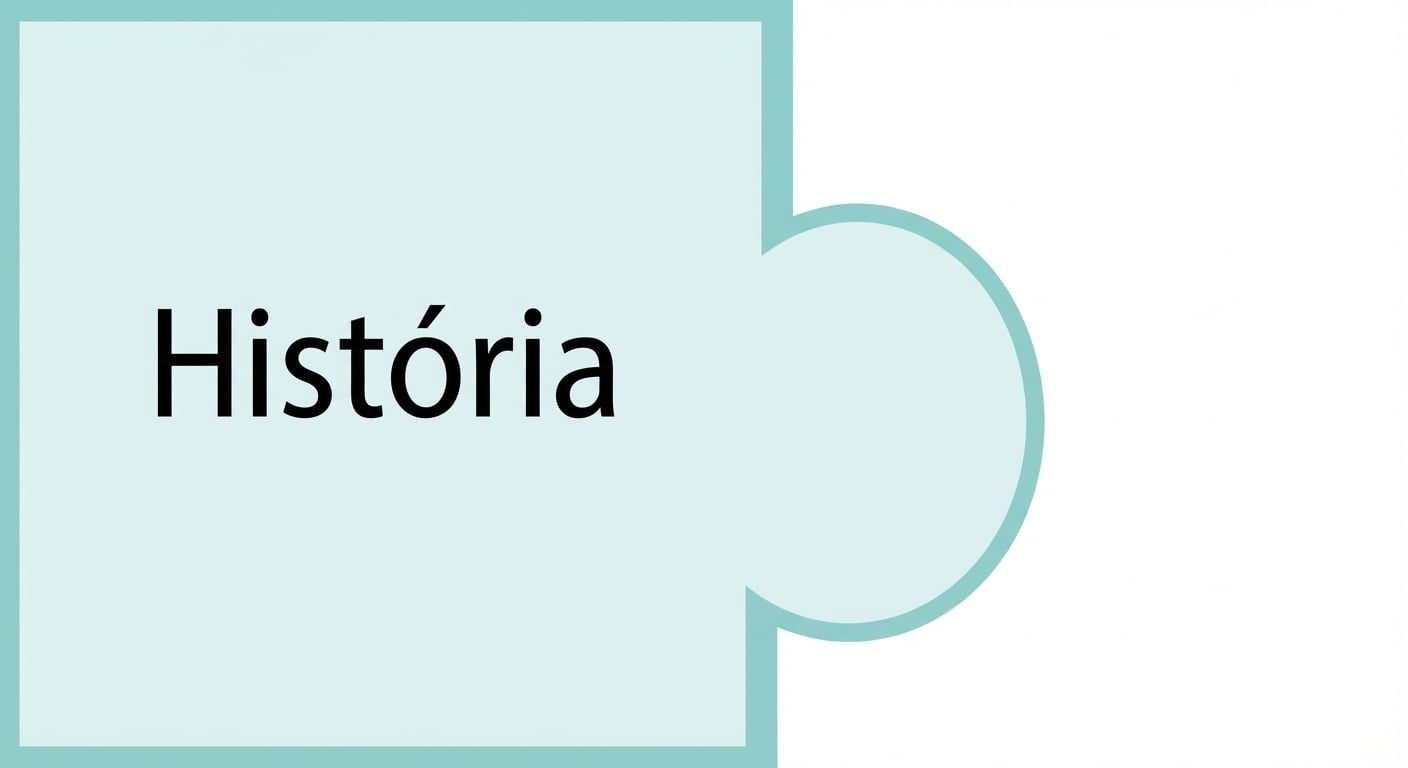 Peça de quebra-cabeça com a palavra história