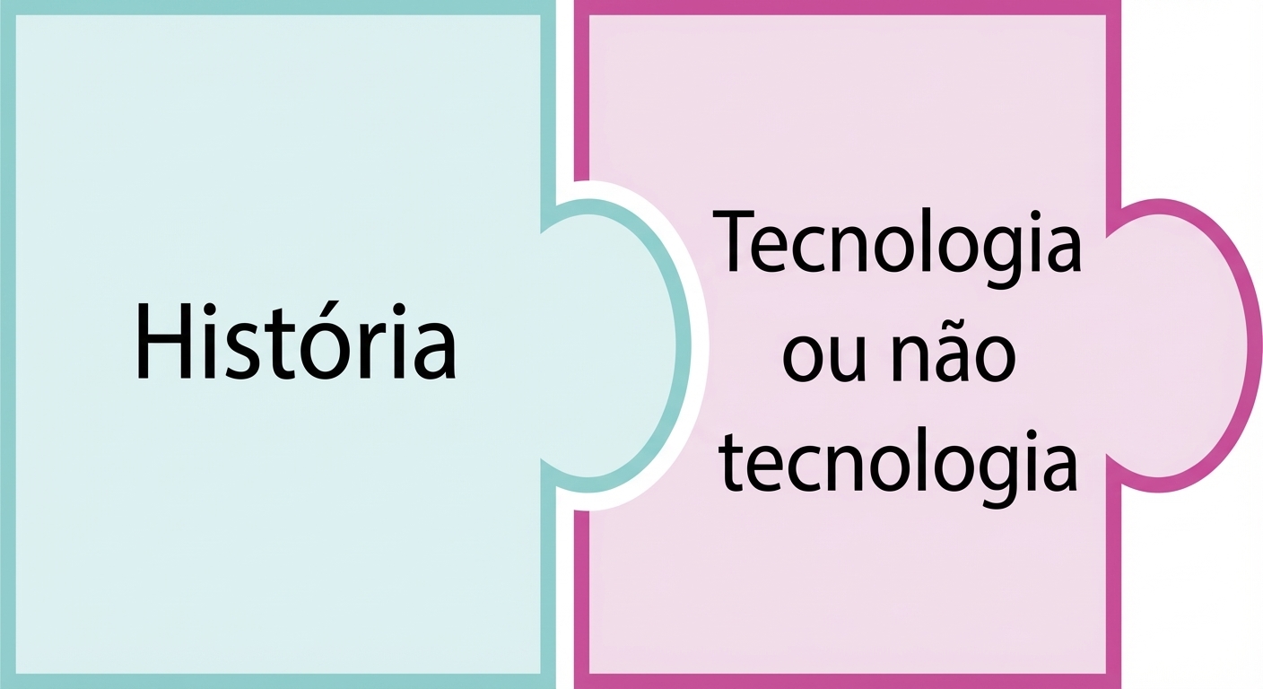 Peça de quebra-cabeça com tech ou non-tech