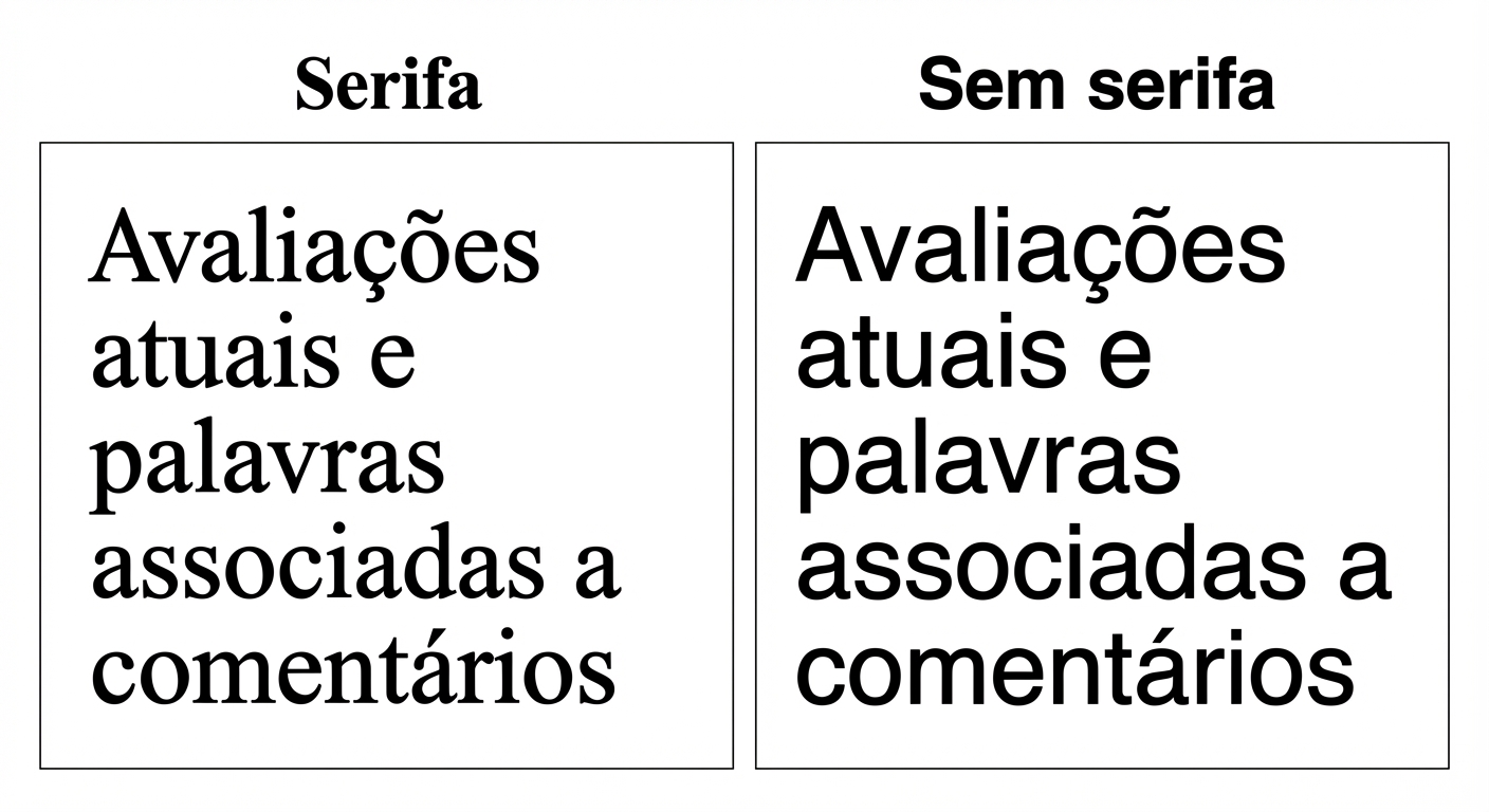 slides com fontes serif e sans-serif