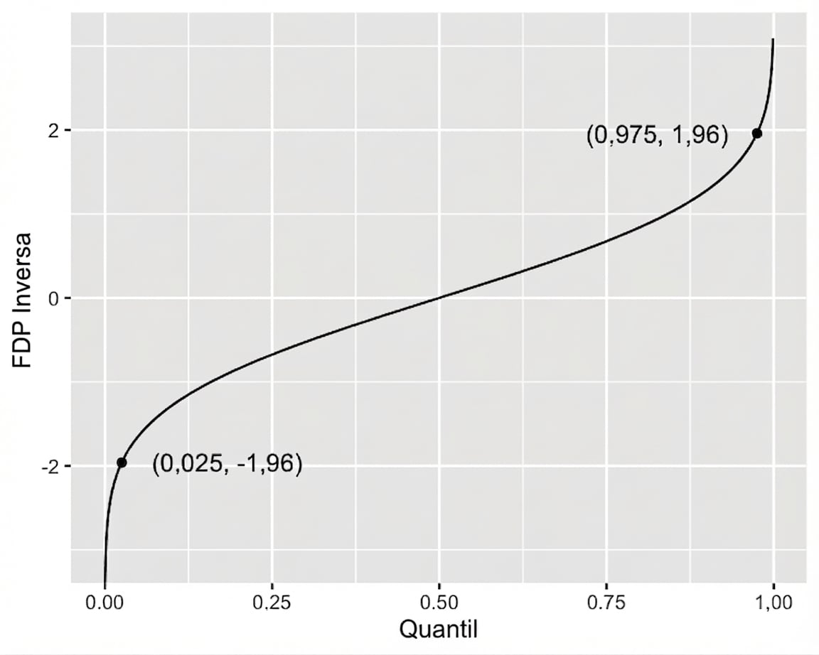 Função de distribuição acumulada inversa.