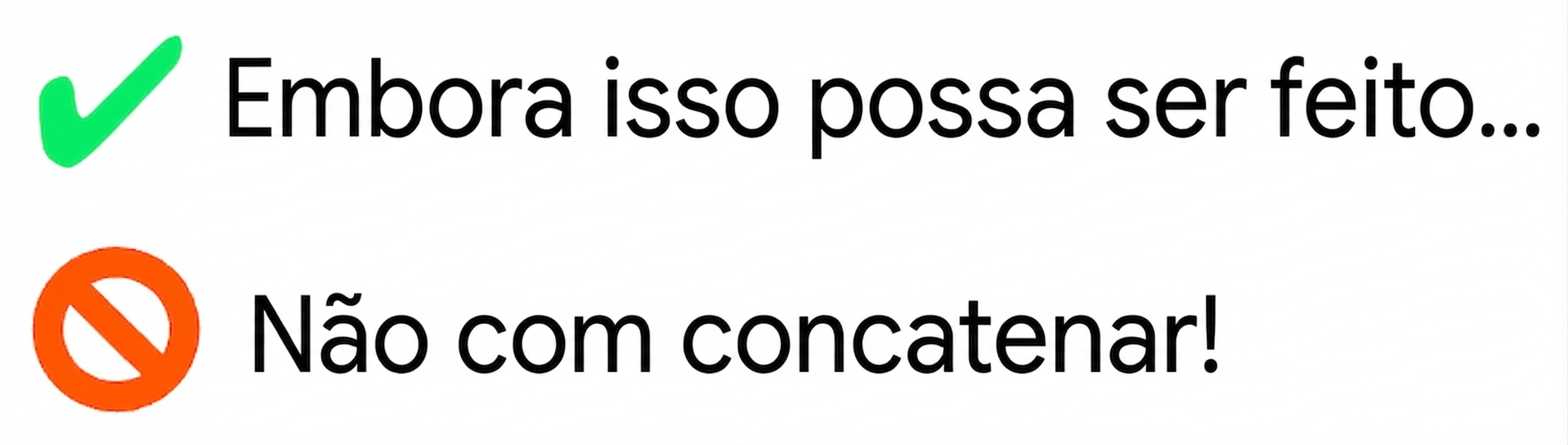 Gráfico indicando que esta operação não pode ser feita com np.concatenate()