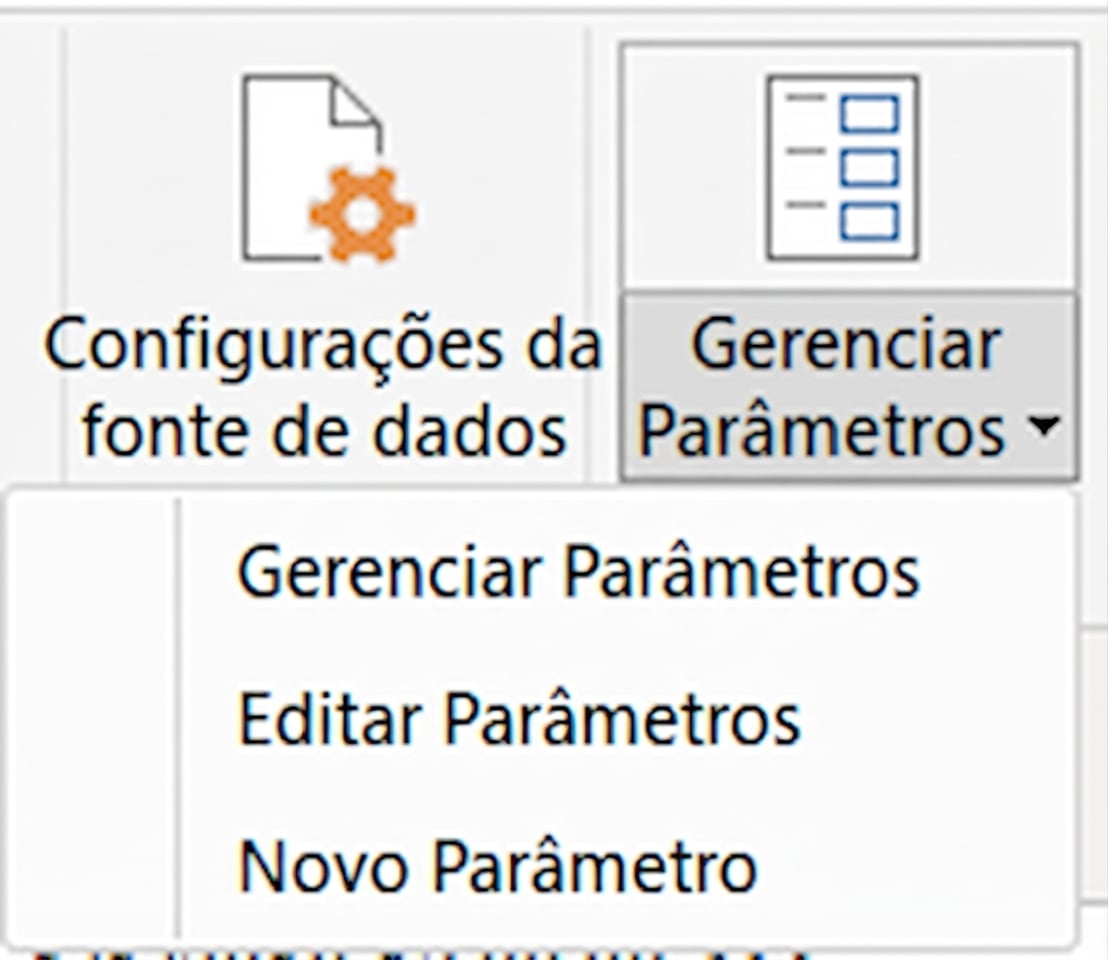 Menu Parâmetros