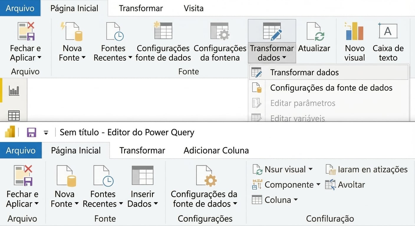 Configurações de fonte de dados no Power BI