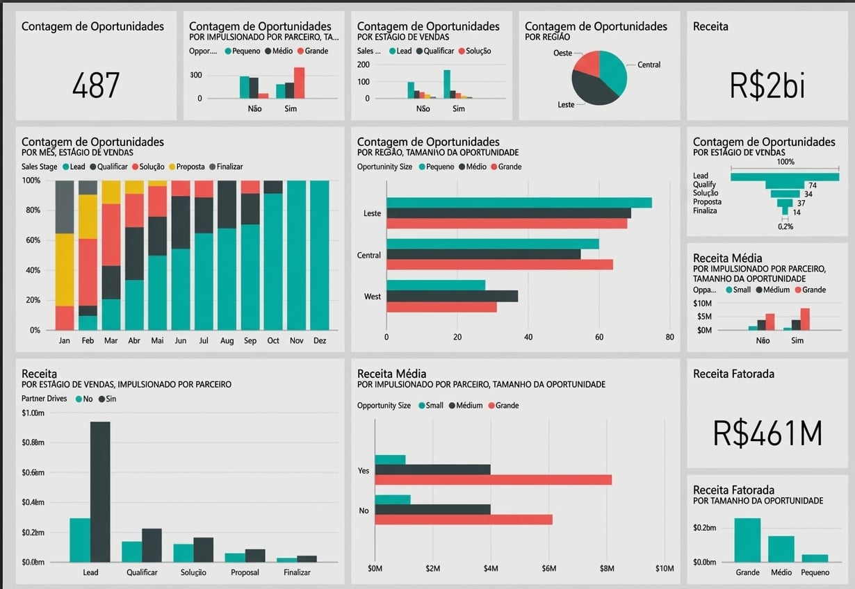 Exemplo de Dashboard do Power BI