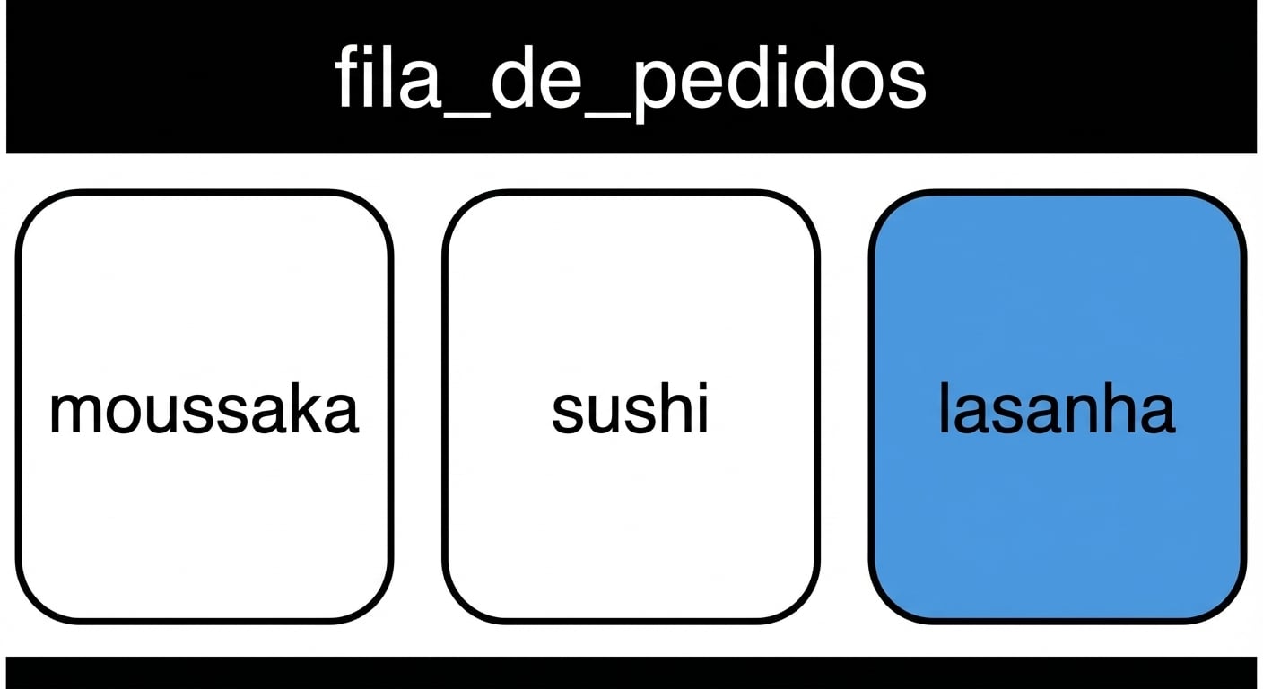 Representação de uma fila.
