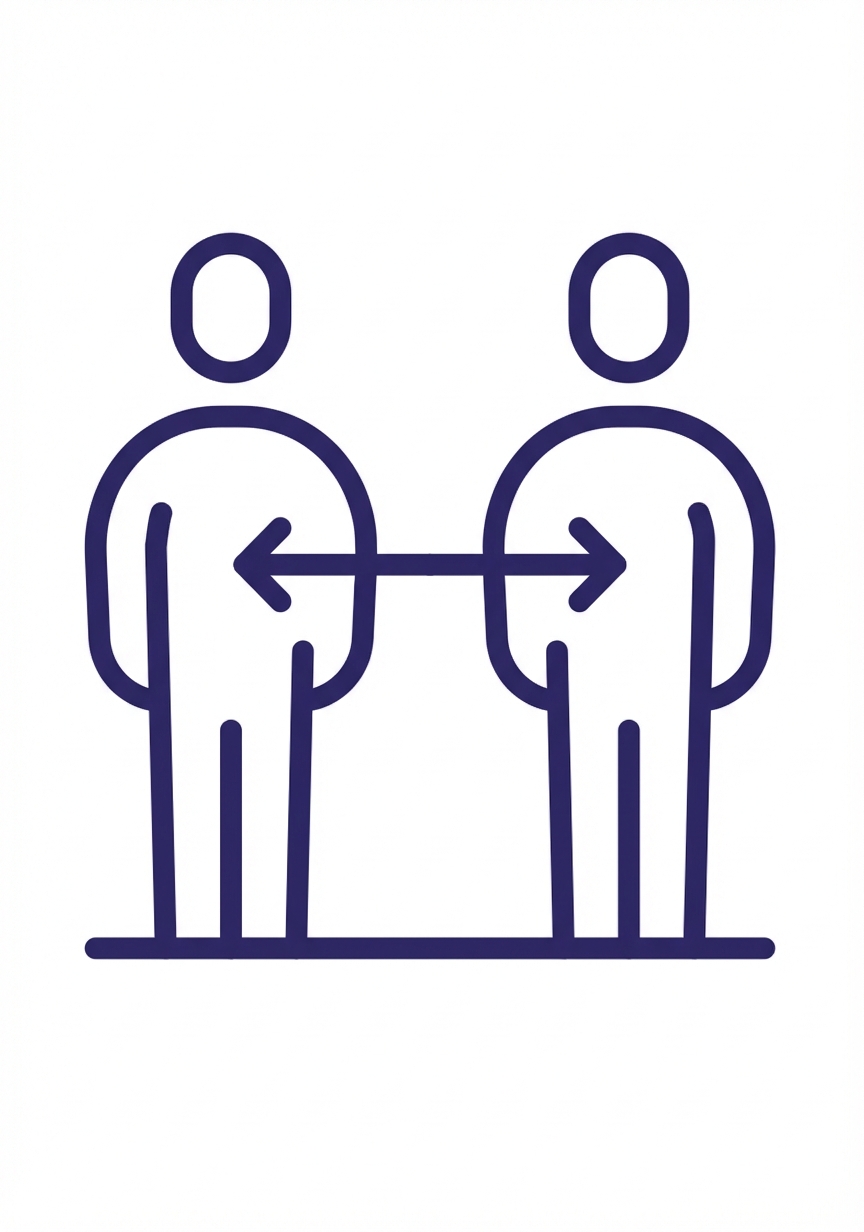 Duas pessoas interagindo