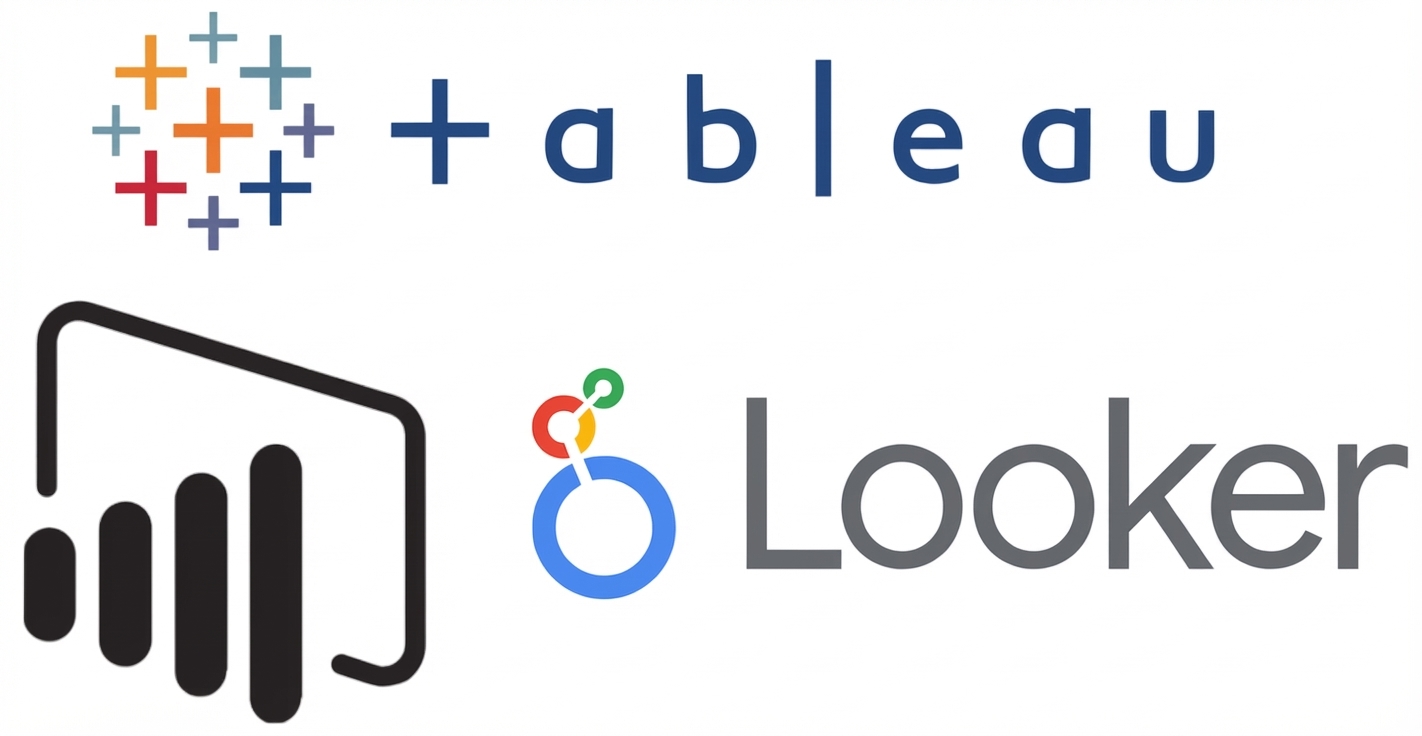 logos do tableau powerbi e big query