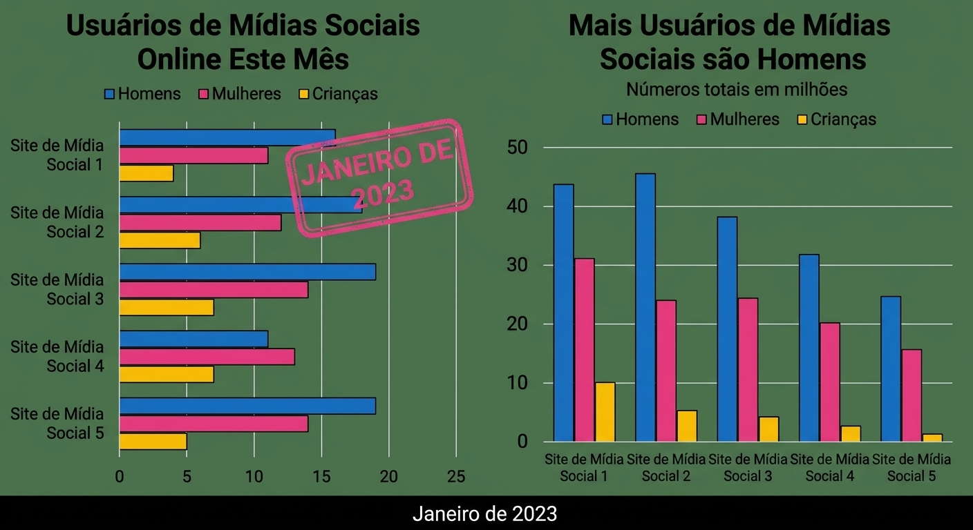 Dois gráficos são apresentados, um à esquerda com excesso de elementos e outro à direita com as correções feitas.