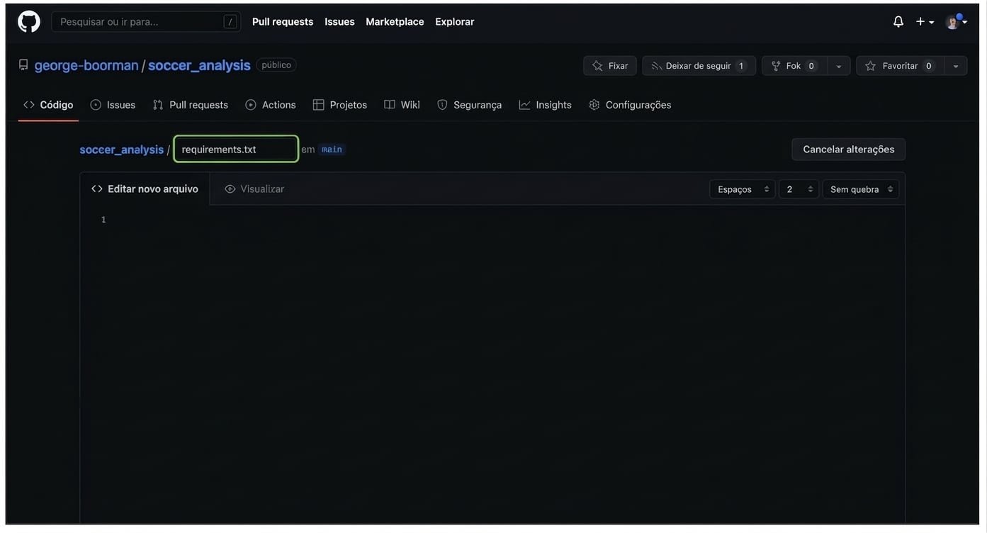 nomeando o arquivo como requirements-dot-txt