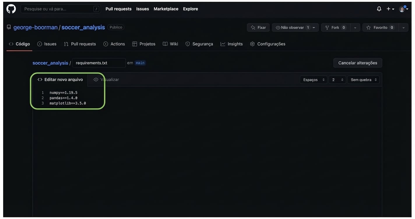 adicionando pacotes Python a requirements-dot-txt