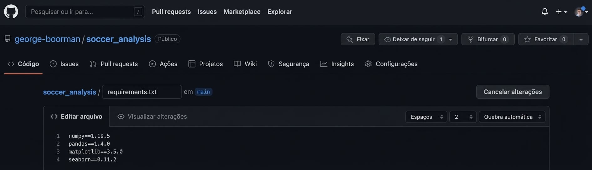 adicionar o pacote seaborn e versão ao requirements-dot-txt