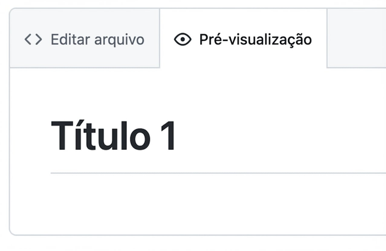 Visualização da prévia de markdown com o maior título