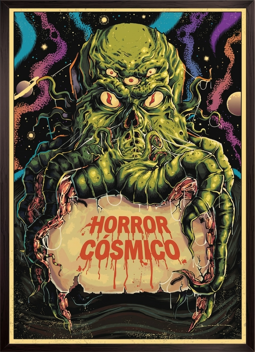 Pôster de horror cósmico