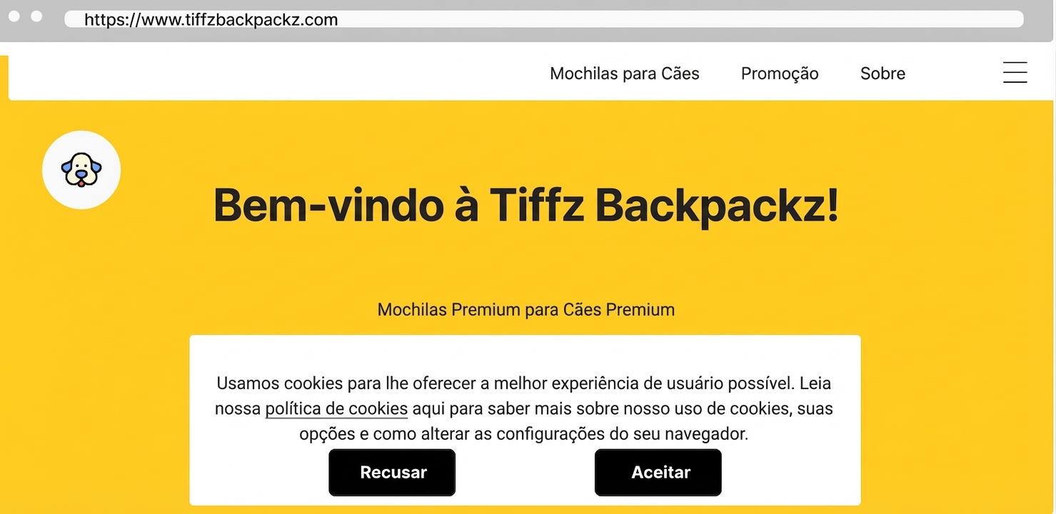 Página da Tiffz Backpackz
