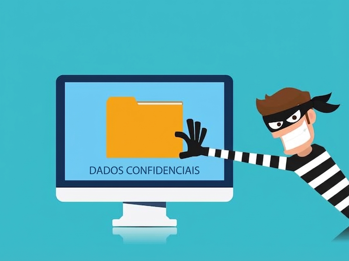 Hacker roubando dados