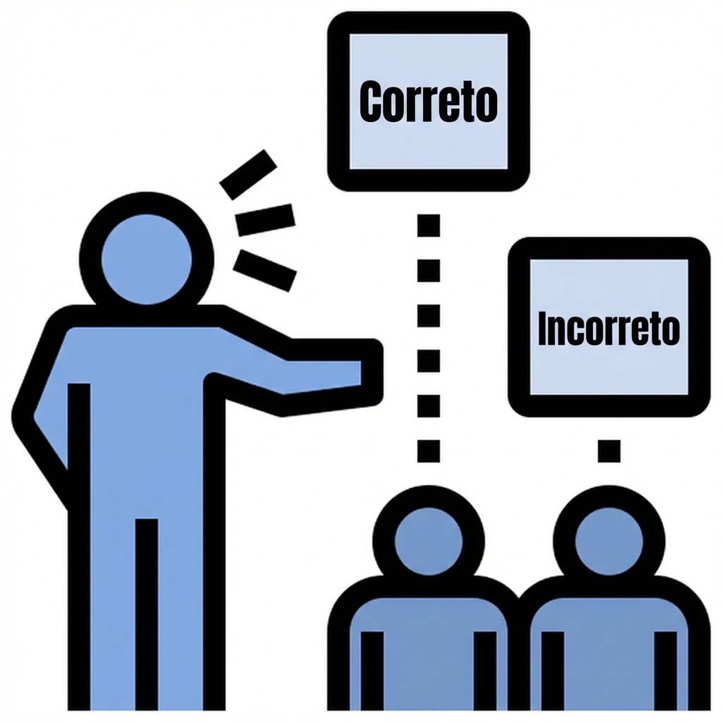 Ilustração de um julgamento tendencioso