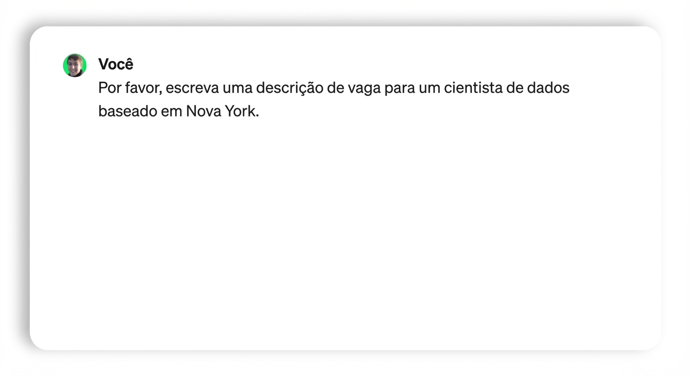 Prompt para escrever uma descrição de cargo.