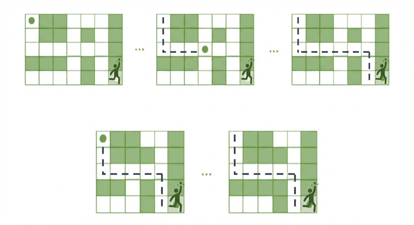 Aprendizagem por reforço para navegar em um labirinto