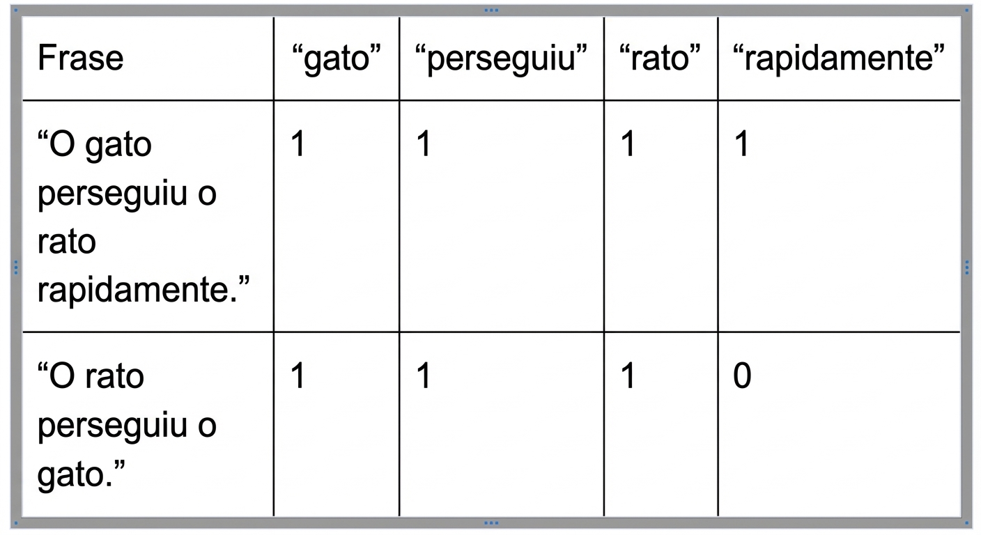 Matriz com uma representação de saco de palavras