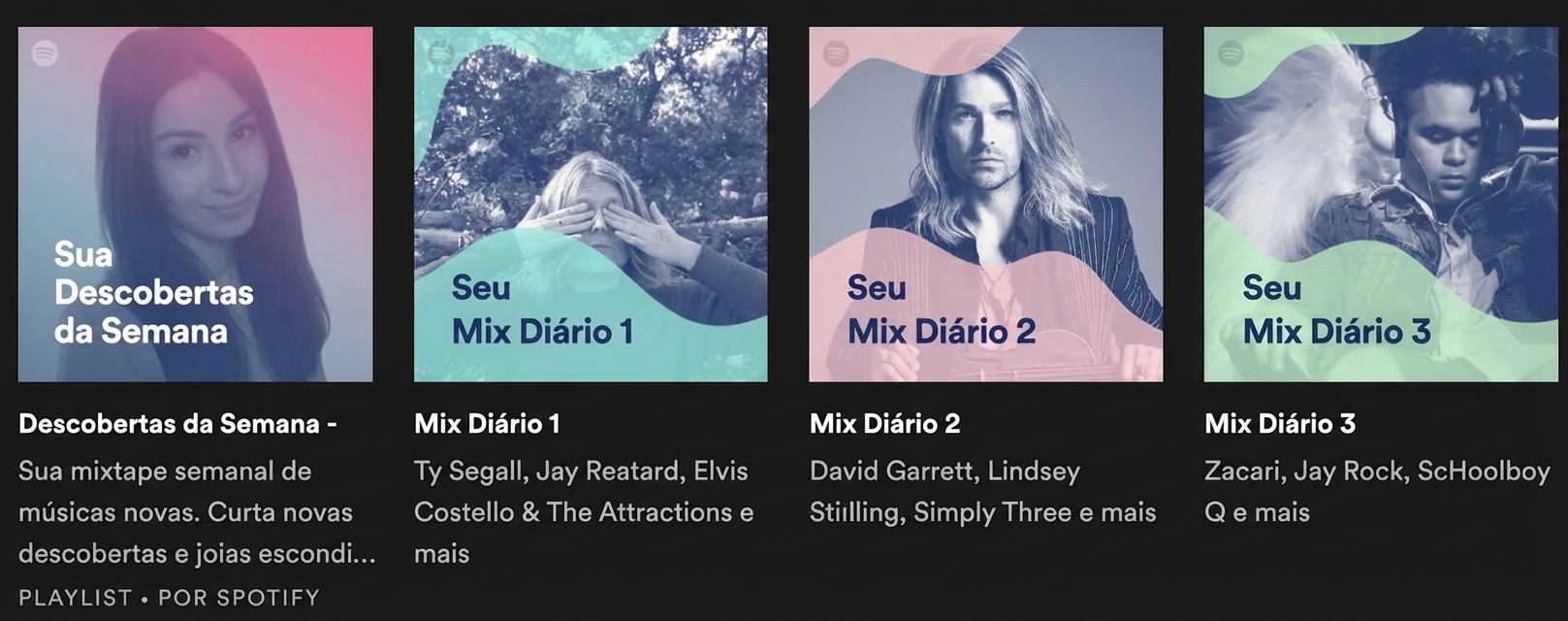 Imagem mostrando um aplicativo de música com recomendações baseadas em IA