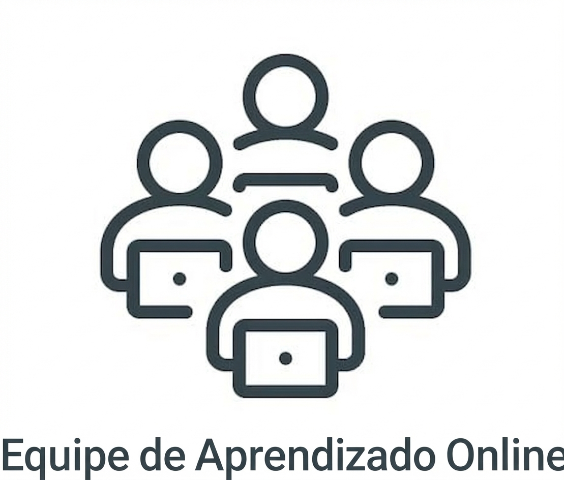 Equipe trabalhando em computadores para rotular dados
